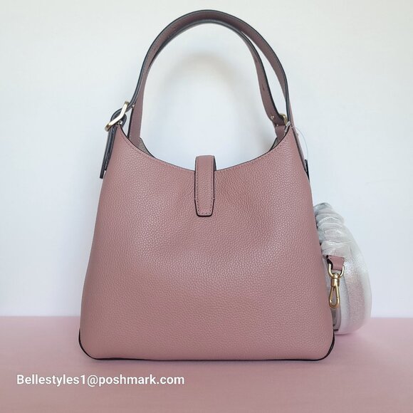 KATE SPADE Deco MEDIUM Pebbled Leather Crossbody Tote Bag- Dusk Rose⭐ - Picture 7 of 16
